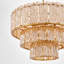 Lustre 8 lumières à 3 niveaux en verre texturé ambre-2109370686-2109370687