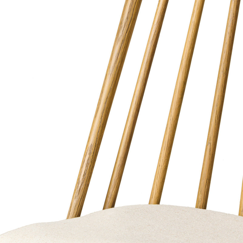 Lewis Windsor Stool With Cushion-Sandy Oak-Counter, Counter Stool (25.02” Seat Height), Sandy Oak