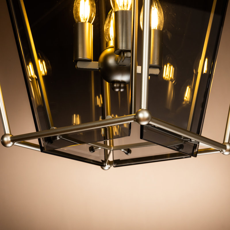 Tod 4 - Light Lantern Pendant, Champagne Silver