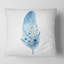 Carré, plumes de bohème bleues - coussin décoratif bohémien et éclectique-60158049