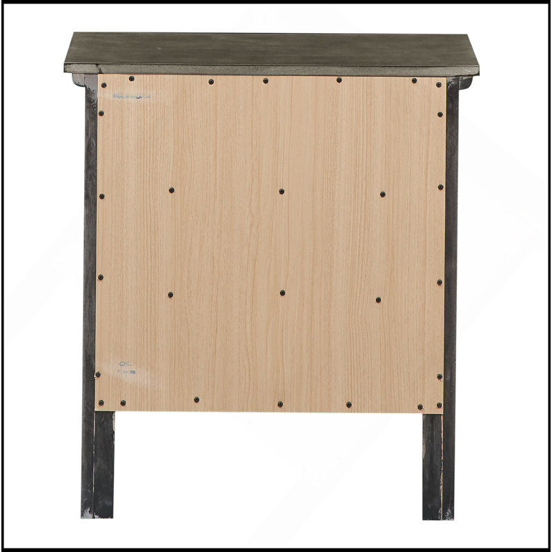 Chic Champagne Nightstand, Gray