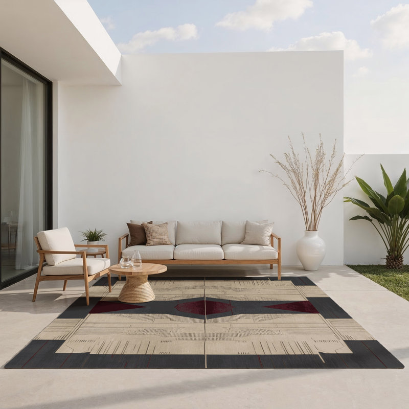 Tapis intérieur et extérieur Heirloom Harmony, Rectangulaire 3 pi x 5 pi