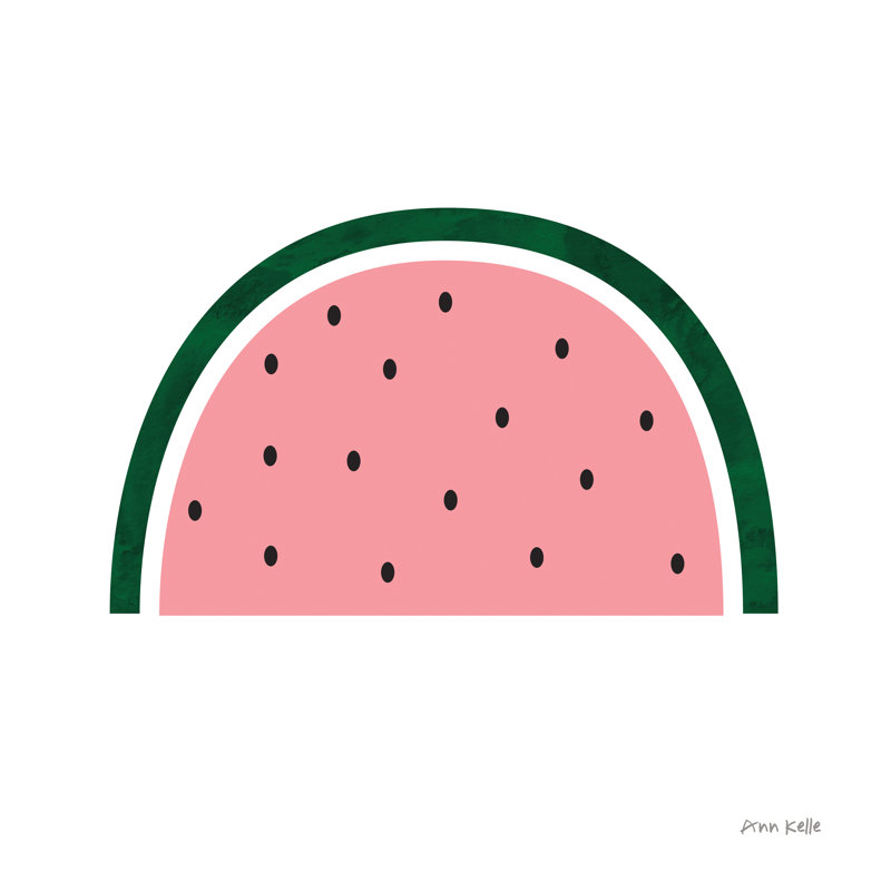 Watermelon par Ann Kelle, reproduction d'art sur toile tendue, H 36 po x l 36 po