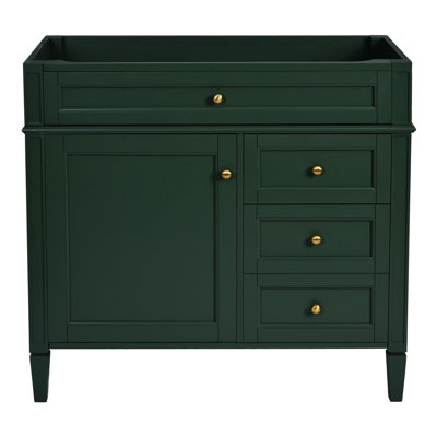 36'' Bathroom Vanity - Solid Wood Construction With 2 Drawers, Tip-Out Drawer & Look For Modern Storage Unit Practical Ideas Upgrade Project
