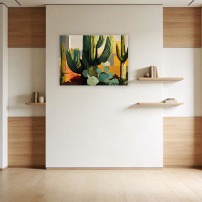 «Sonoran Desert Textured Landscape», art mural non encadré, L 24 po x l 36 po