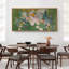 Œuvre de jardin printanier, art mural de salon vert, impression numérique sur toile giclée sur toile-111654107-111654109