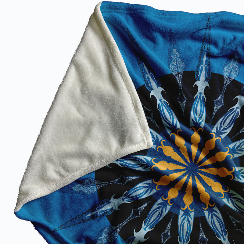 Schrum Plain Weave / Muslin Throw Blanket, Blue