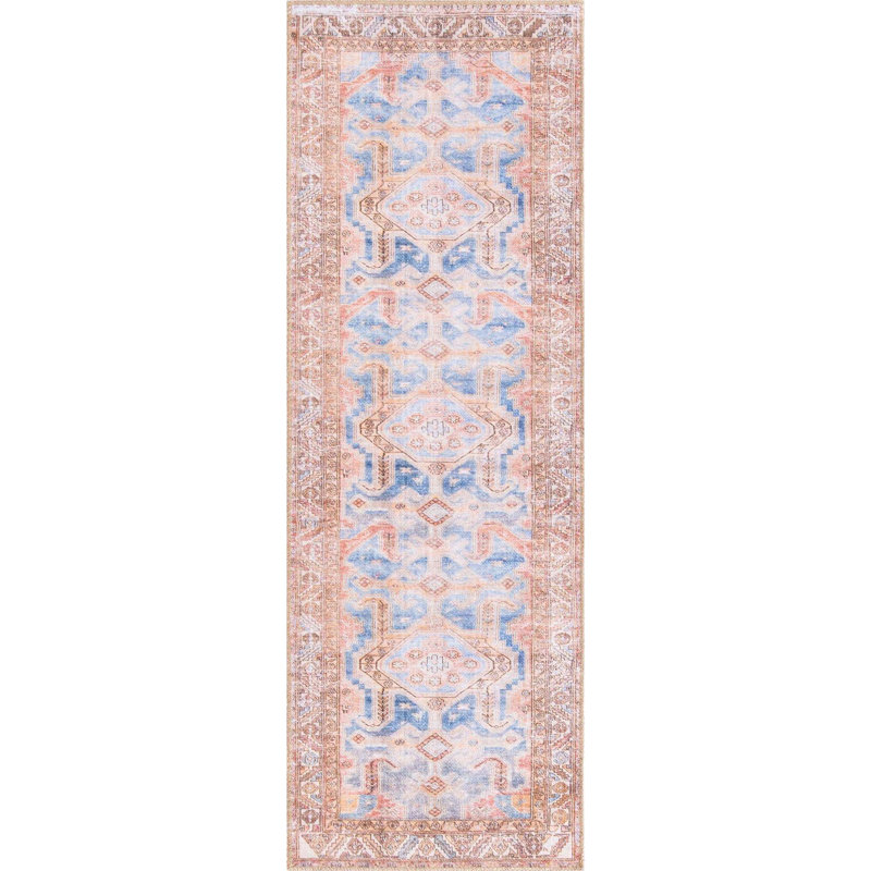Bernabe Chenille Geometric Indoor Rug, Runner 2' x 6'