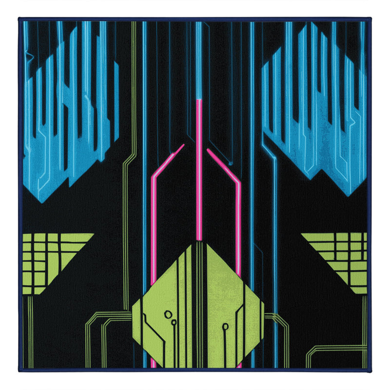 Chromatic Burst Rug, Square 3'