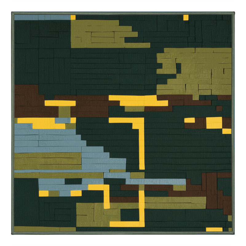 Shaded Squares Rug, Square 8'