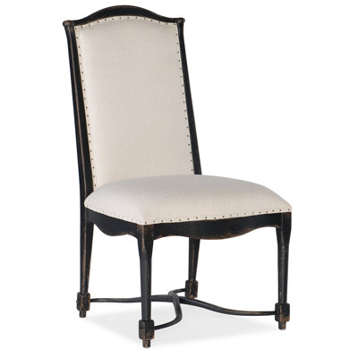 Ciaobella Upholstered Side Chair in Black/Cream