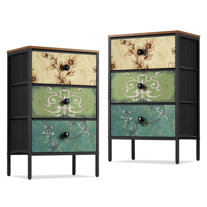 41.9cm W Metal Bedside Table