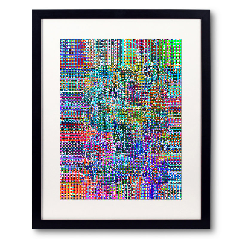 «Plaisir Principe» par Drew Gaffney - impression, Papier avec cadre noir, H 30 po x l 24 po