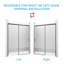 Porte de douche coulissante demi-cadre l 56 à 60 po x H 74 po