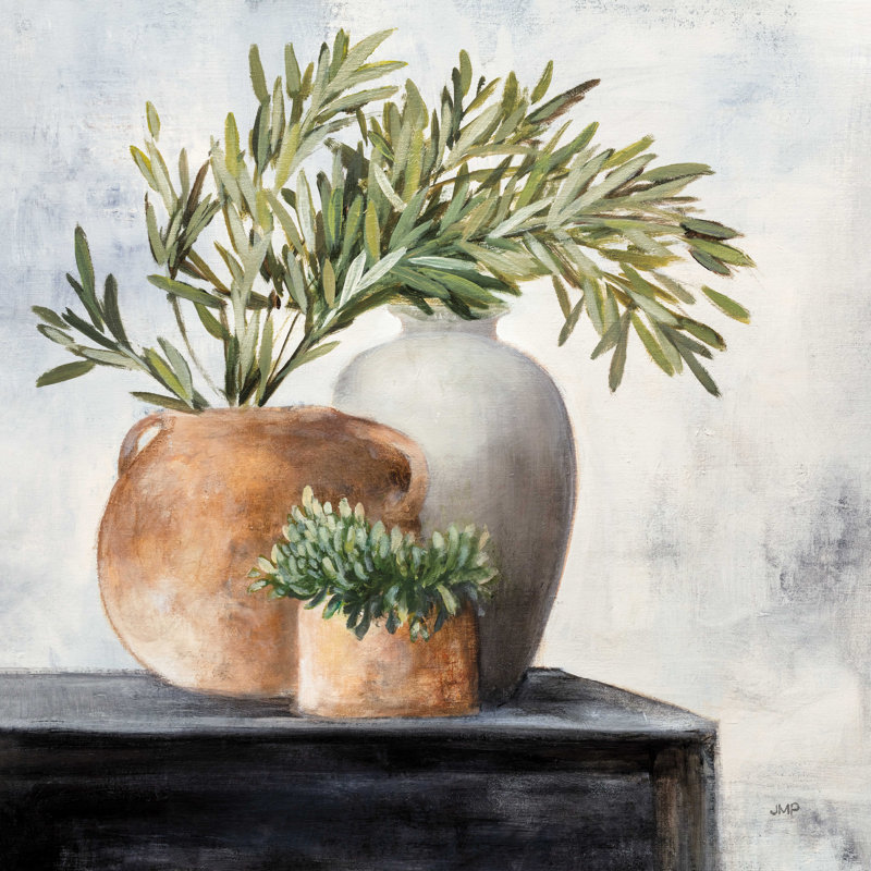 «Calm Still Life Dark I» par - Impression sur toile tendue, L 30 po x H 30 po