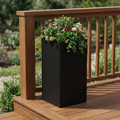 Jardinières rectangulaires en métal pour plantes d'extérieur