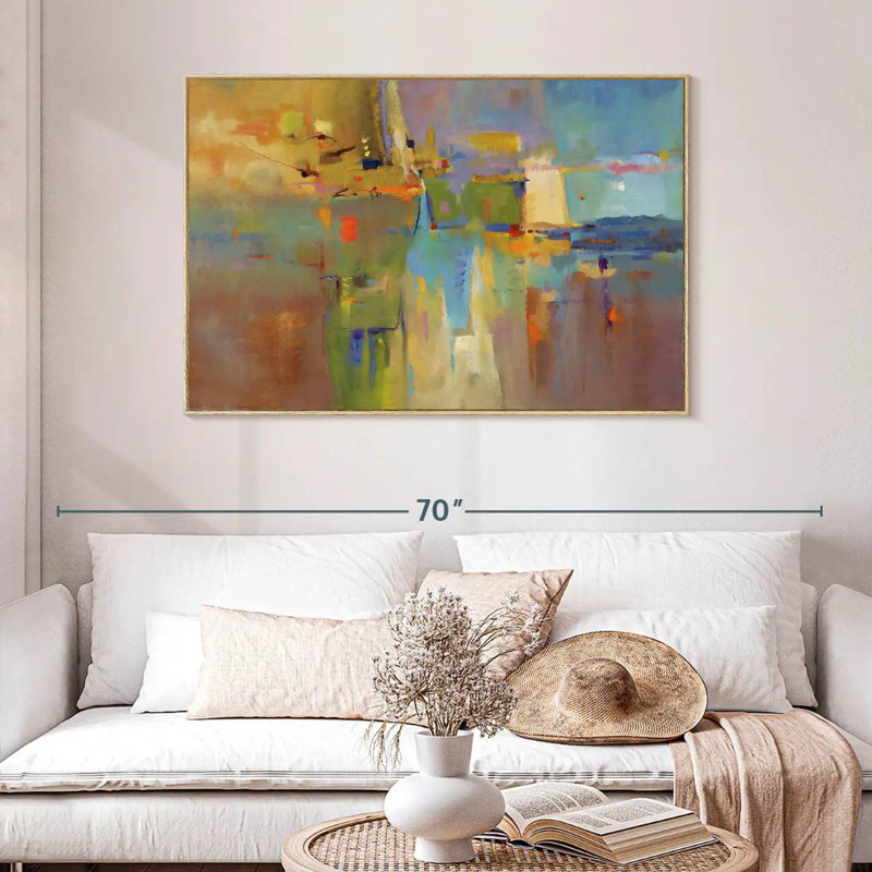 Réflexions atypiques, Cadre flottant en bois naturel, 46 po x 31 po