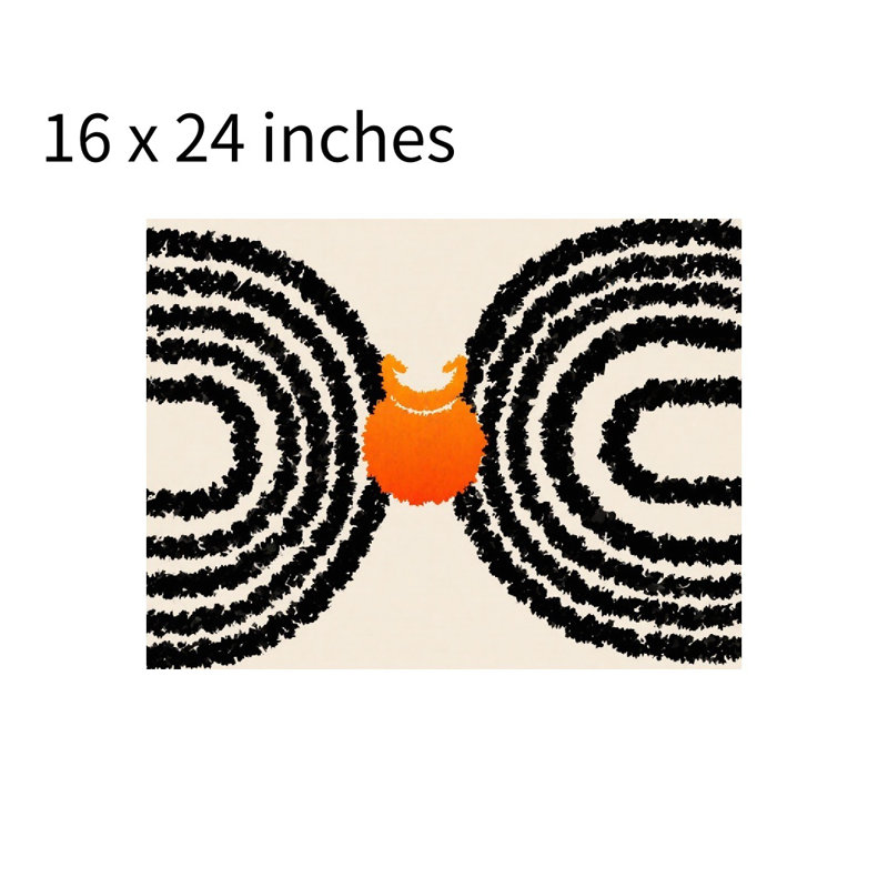 Circular Pattern Bath Rug, 16 X 24