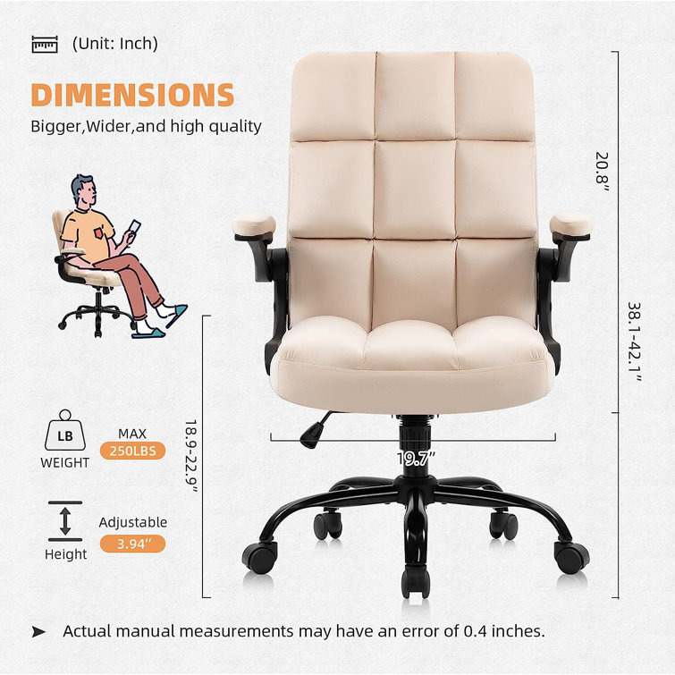  SEATZONE Modern Office Chair for Back Pain Relief