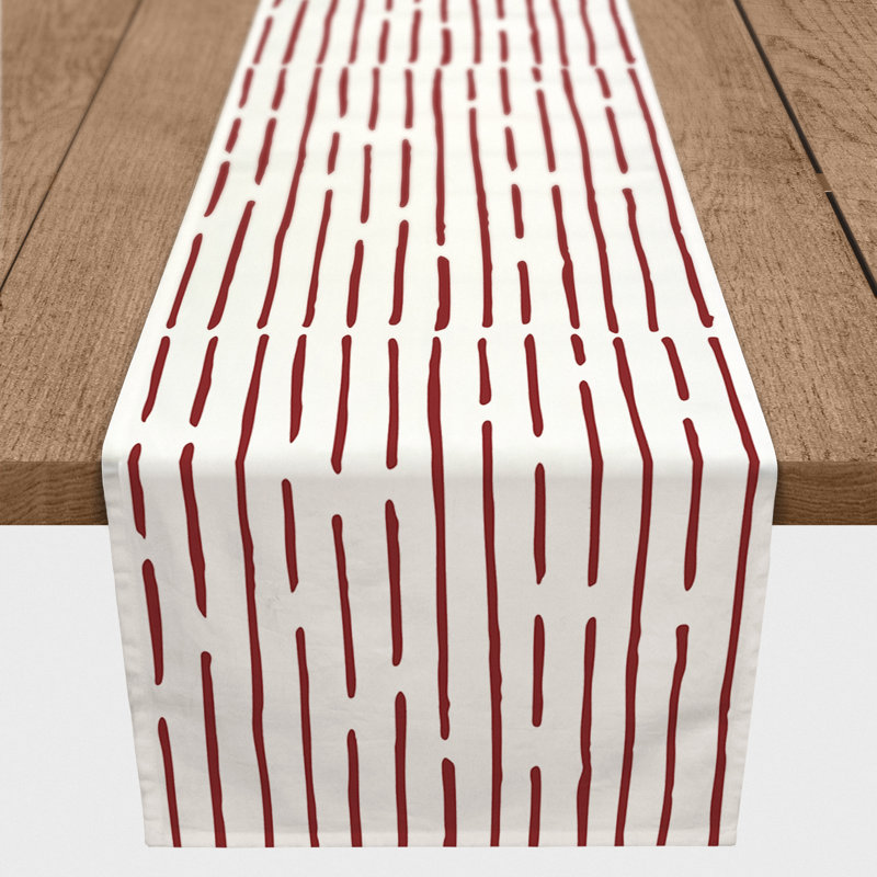 Chemin de table Alesander, 90 po x 16 po, Rouge foncé