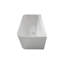 Baignoire de trempage autoportante 59 po en acrylique rectangulaire autoportante 59 po (blanc)
