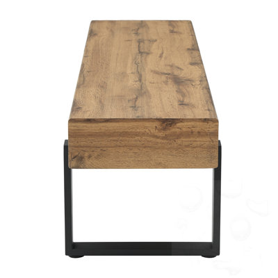 Banc en bois avec pieds en métal