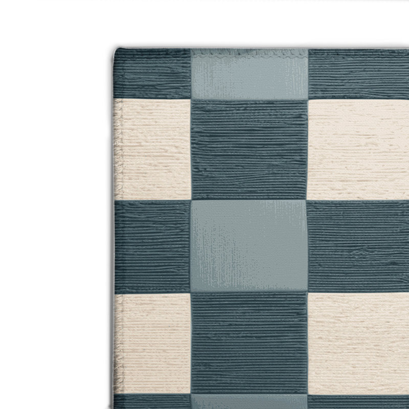 Tapis d'intérieur et d'extérieur à carreaux vert, Rectangle 4pi x 6 pi