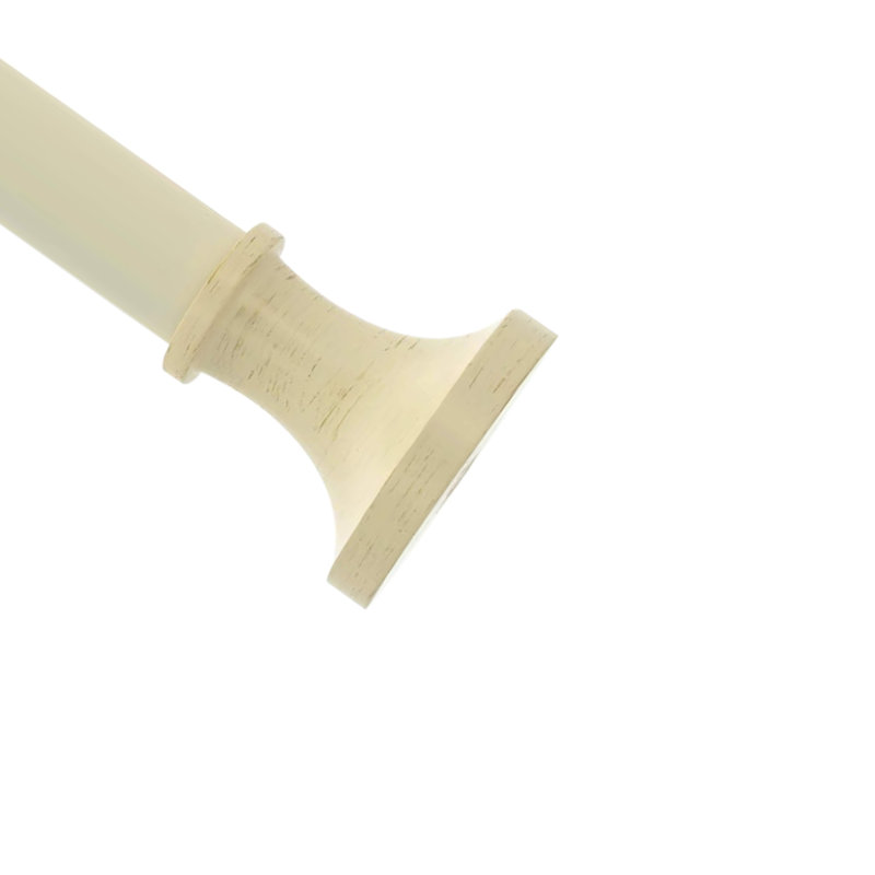 Tringle à rideau simple réglable 1 po Natalee, H 1 po x l 120 po x P 7 po, Blanc doré de France
