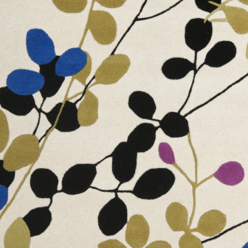 Candelo Hand Tufted Wool And Viscose Floral Rug, Rectangle 2'6" x 4'