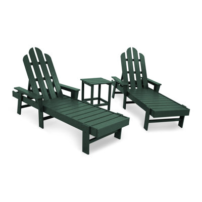 Ensemble 3 pièces de chaise longue POLYWOOD