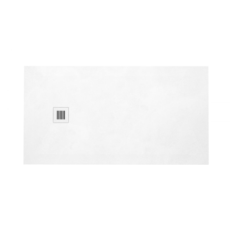 SHOWER BASE - FEEL, White Slate, Center Drain, 60" x 42"