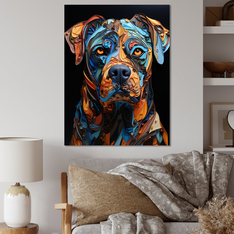 «Boxer Boldness I», art mural sur toile, H 32 po x l 24 po x P 1 po, Toile tendue