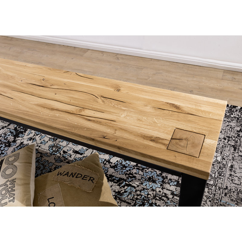Villanders Solid Wood Bench, 45cm H x 200cm W x 35cm D, Bianco