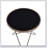 Black Glass Top Round Table