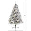 Sapin de Noël floqué avec lumières DEL-1796319355