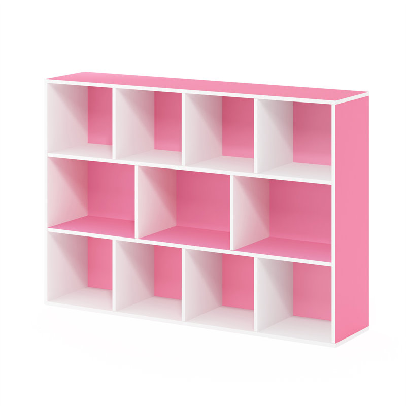 Placentia Standard Bookcase, White/Pink