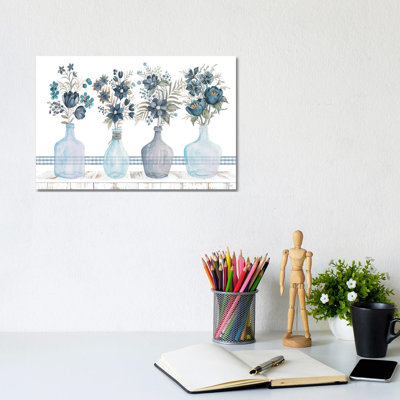 Feeling Blue Florals by Cindy Jacobs - Gallery-Wrapped Canvas Giclée on Canvas