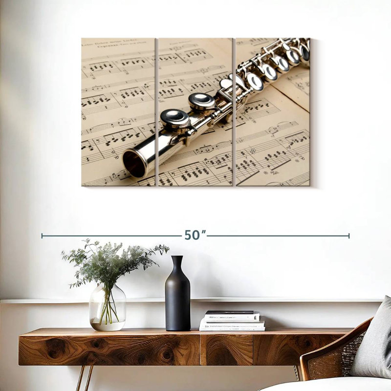 Abarca Sheet Music Flute, 24" H x 38" W