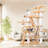 76.7 H  Large Solid Wood Cat Tree Multi-Level Tall Cat Tower Cat Tree for Indoor Cats Large Adult