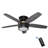 Optimal 48 inch Indoor Matte Black and Soft Gold Ceiling Fan with Integrated LED and Remote Control