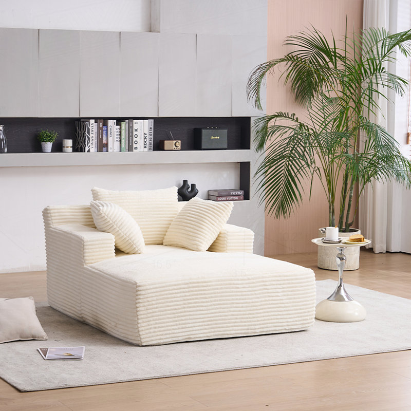 Chaise longue surdimensionnée pour le salon, Beige