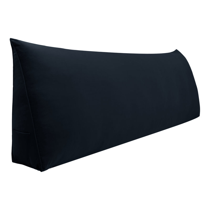 Triangular Backrest Cushion, 50cm x 160cm, Black