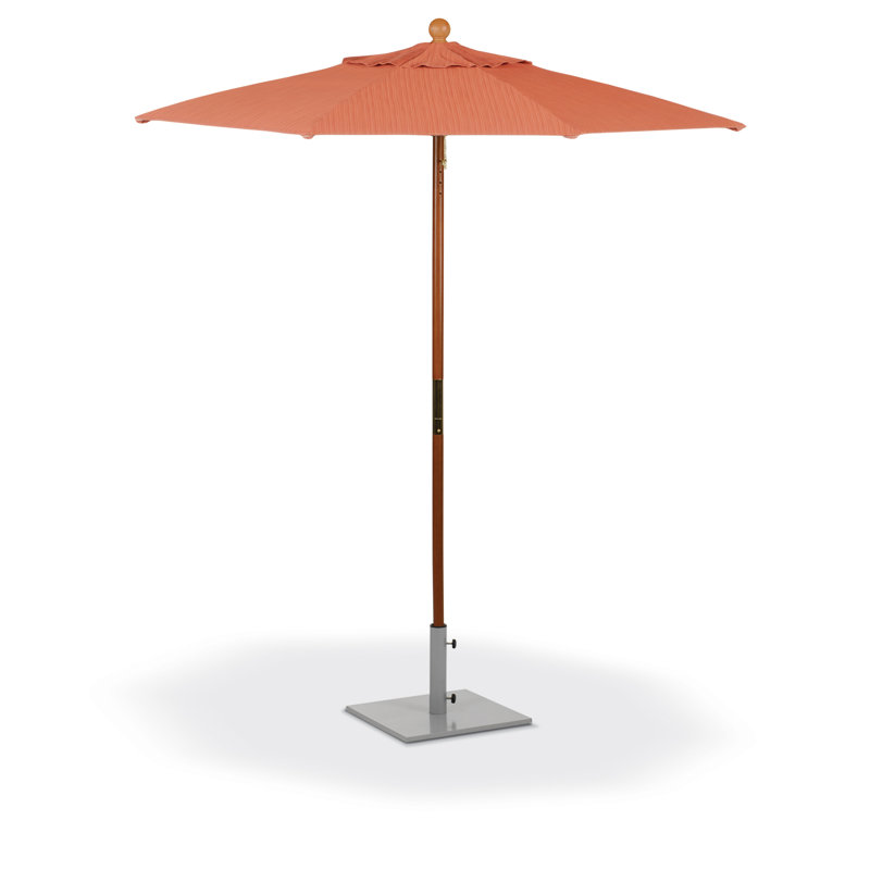 Parasol de marché 6 pi Oxford, Sunbrella Dupione Papaya