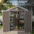 6 ft. W x 4 ft. D Outdoor Resin Storage Shed, Waterproof Patio Storage Shed with Window, Lockable Door and Floor, Plastic Large Tool Shed for Garden, Poolside, Lawn, Bike-126534954