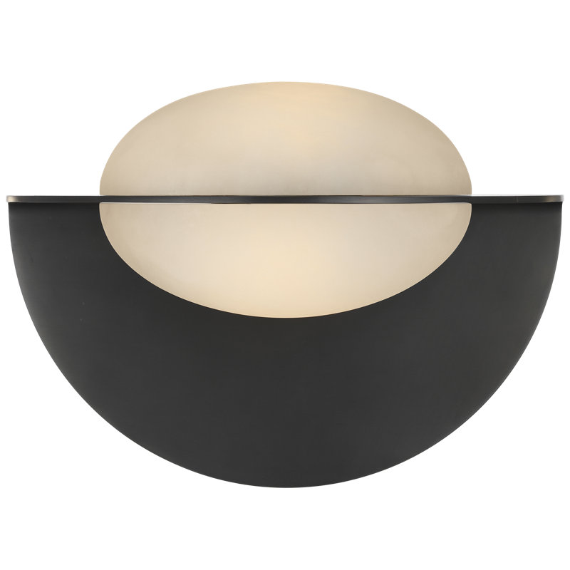 Kelly Wearstler Fosse 9" Invertable Oval Sconce, Bronze