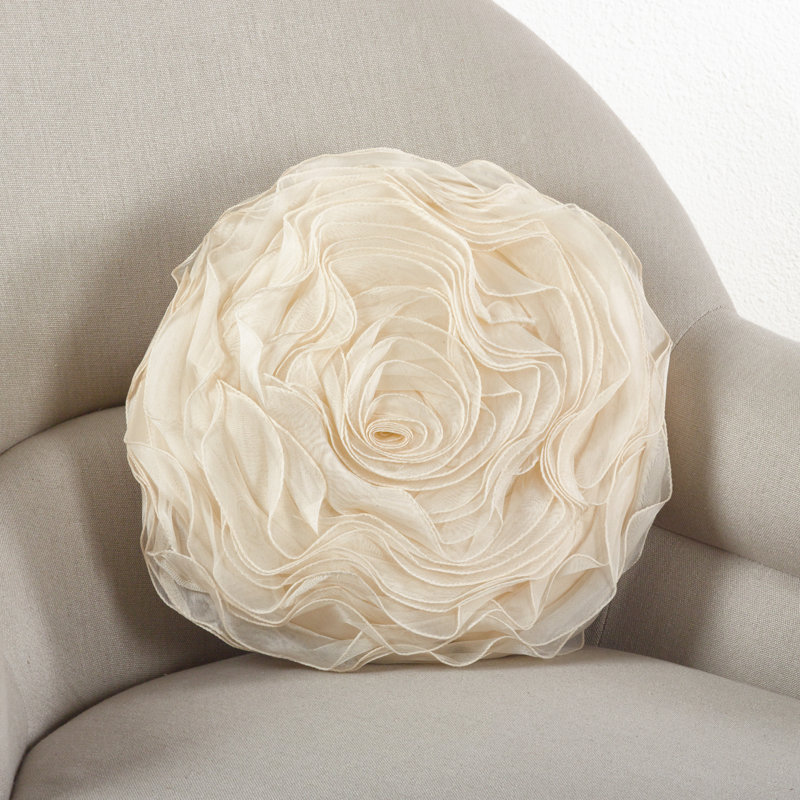 Coussin et housse de coussin fantaisie, Champagne, H 16 po x l 16 po