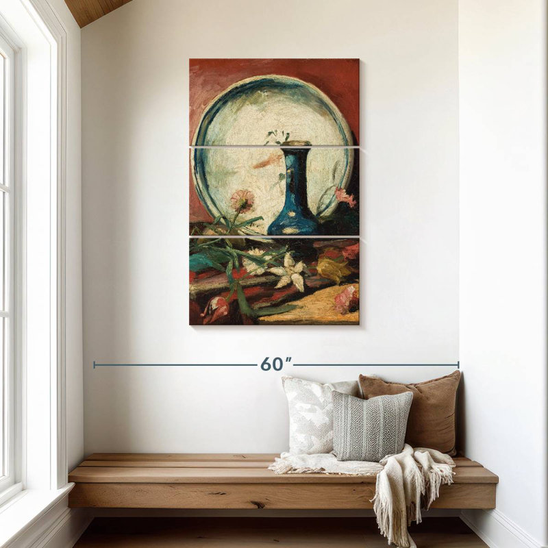 Vase et fleurs Harnek, H 45 po x l 28 po