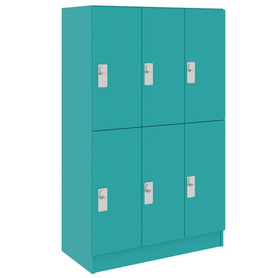 Triple Wide Six Compartment Classroom Cabinet Locker With Door