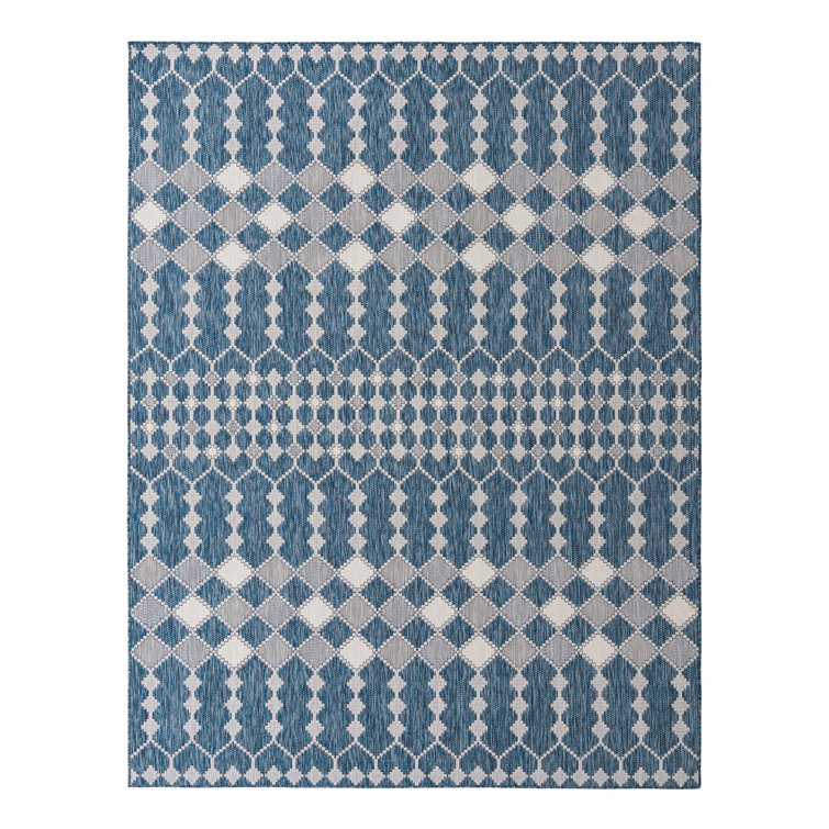 Blue Traliccio Indoor/Outdoor Trellis Rug