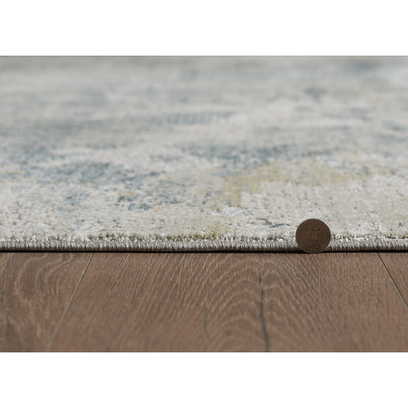 Peyton Palette Machine Woven Performance Area Rug - Grey/Blue - 2'6" x 7'6" Runner, 2'6" x 7'6" Runner, Grey/Blue
